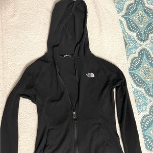 Black The North Face zip up WOMENS size SMALL.